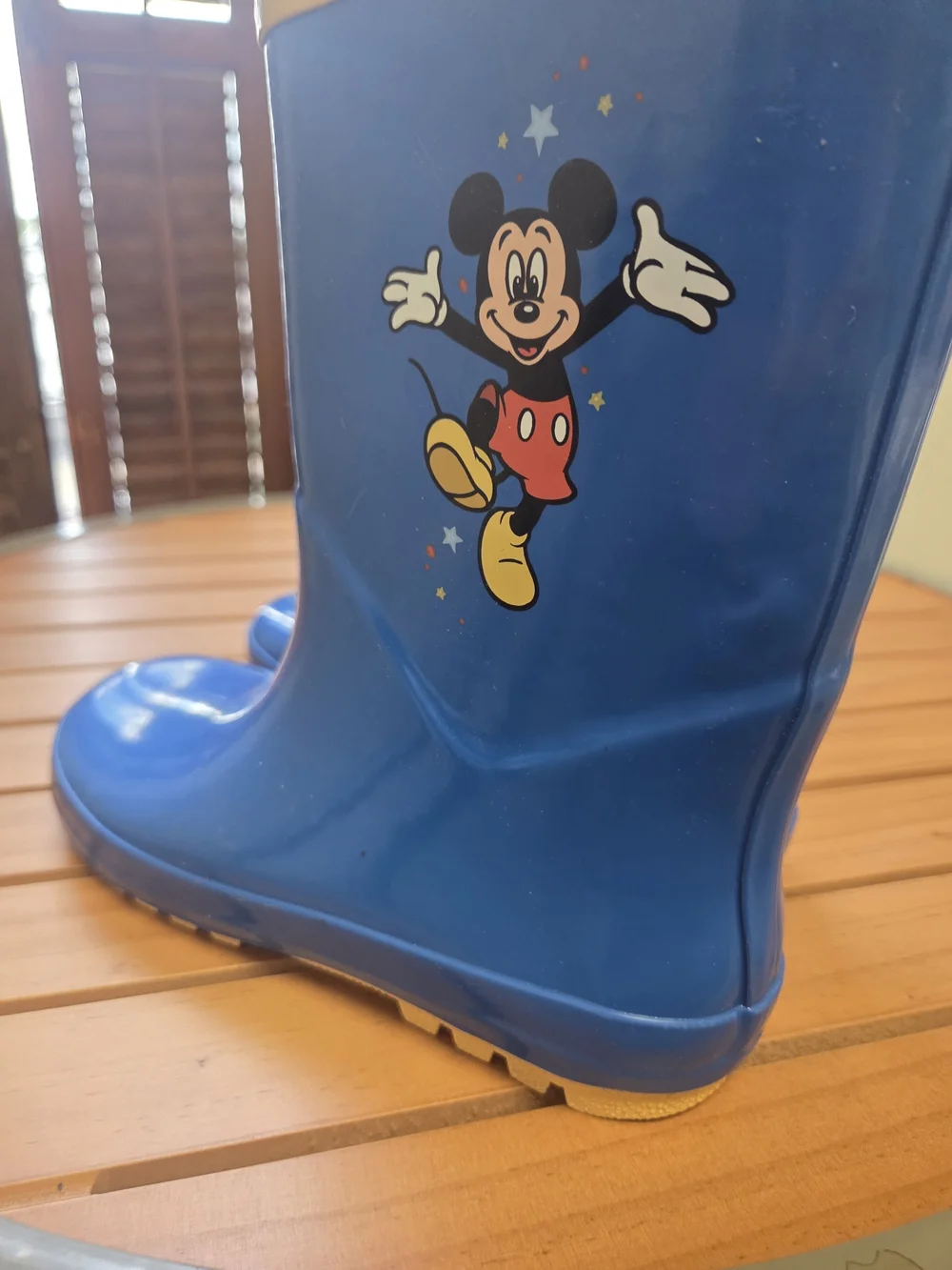 Disney Kids' Blue Rain Boots with Yellow Trim